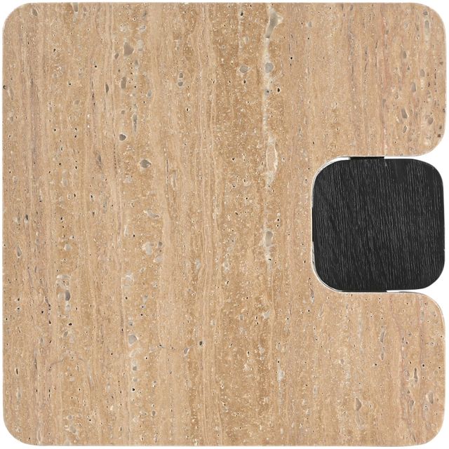Meridian Furniture Ravenna Natural End Table with Black Base-3