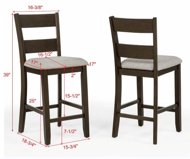 Crown Mark Lester 5-Piece Brown/White Counter Dining Set-3