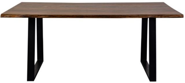 Porter International Designs Manzanita Harvest Dining Table with Black Metal Base -1