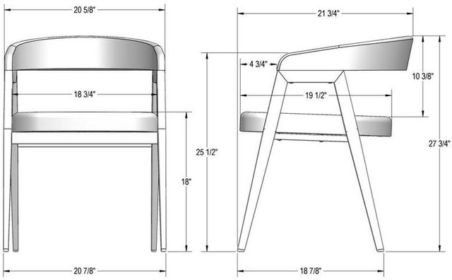 Amisco Customizable Carmela Dining Arm Chair-2