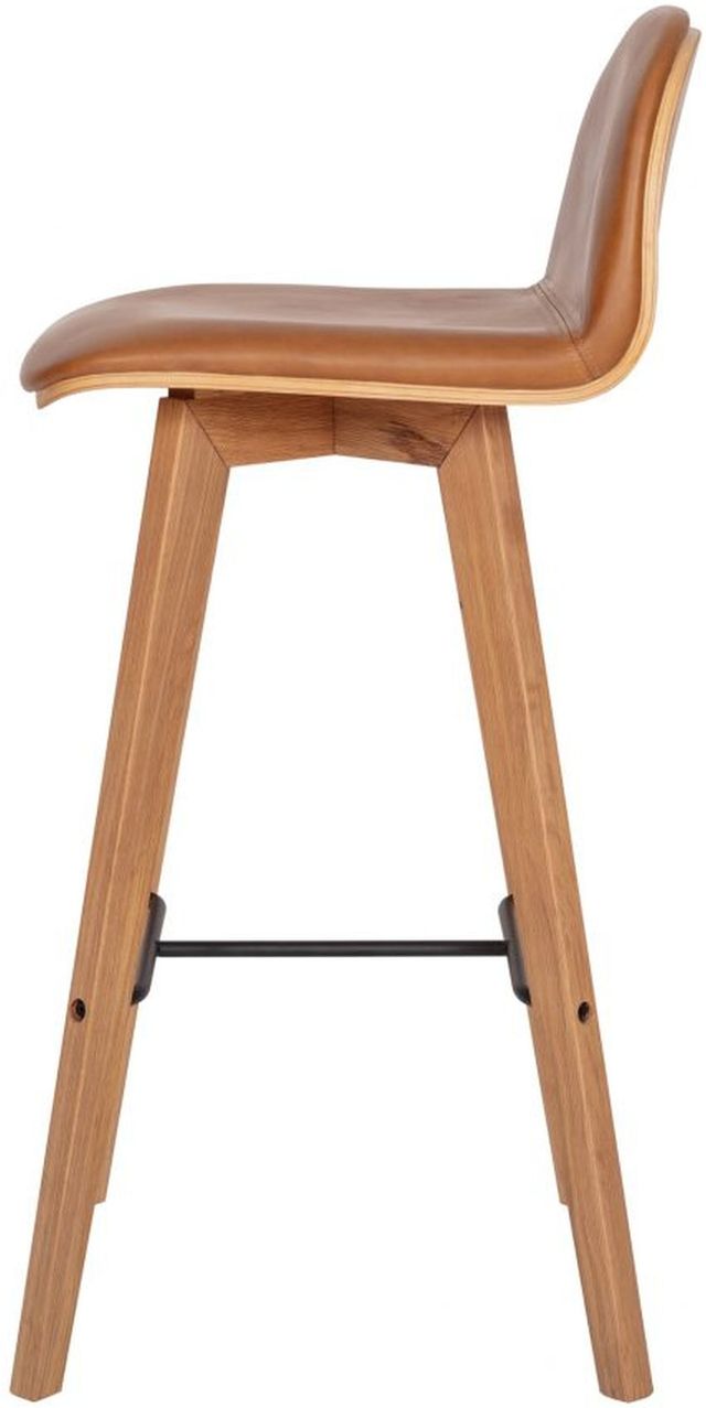 Moe's Home Collection Napoli Leather Tan Bar Stool-2
