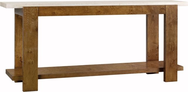 Hooker® Furniture Melange Mulholland Cream Console Table with Golden Brown Base-0