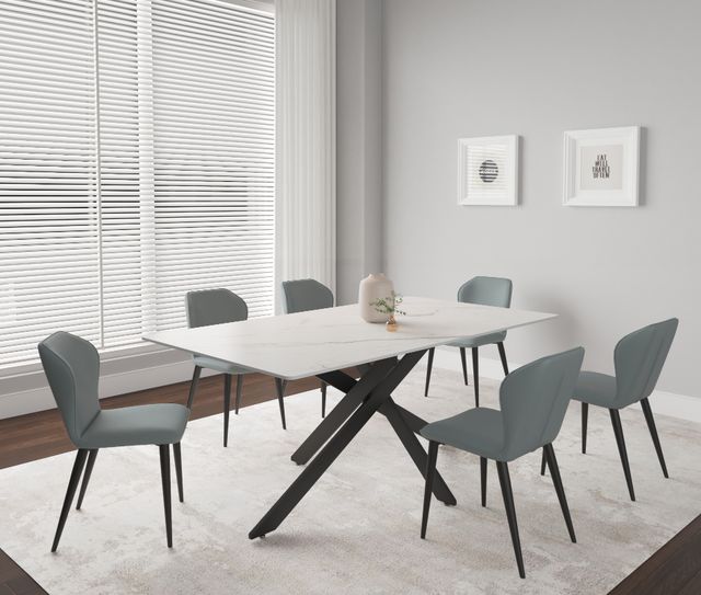 Cramco Vina Charcoal/Matte Black Dining Side Chair-1
