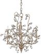 Currey & Company Crystal Bud Silver Granello Small Chandelier-0