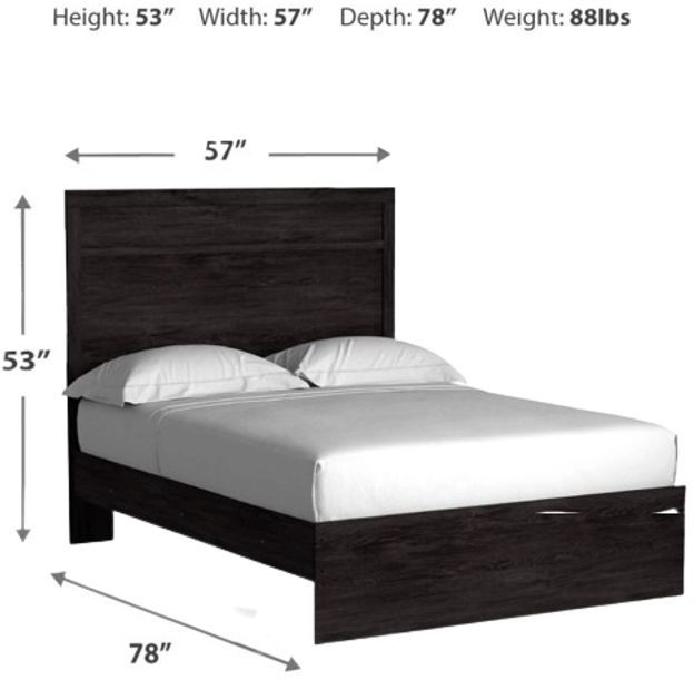 Signature Design by Ashley® Belachime Charcoal Full Panel Bed-3