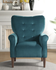 Mazin Furniture Kyrie Teal Upholstered Accent Chair-4
