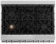 ZLINE Autograph Edition 36" Satin Stainless Steel Pro Style Dual Fuel Range with Black Matte Door-4