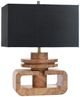 Harp & Finial® Vonte Natural Burl Wood Table Lamp-0