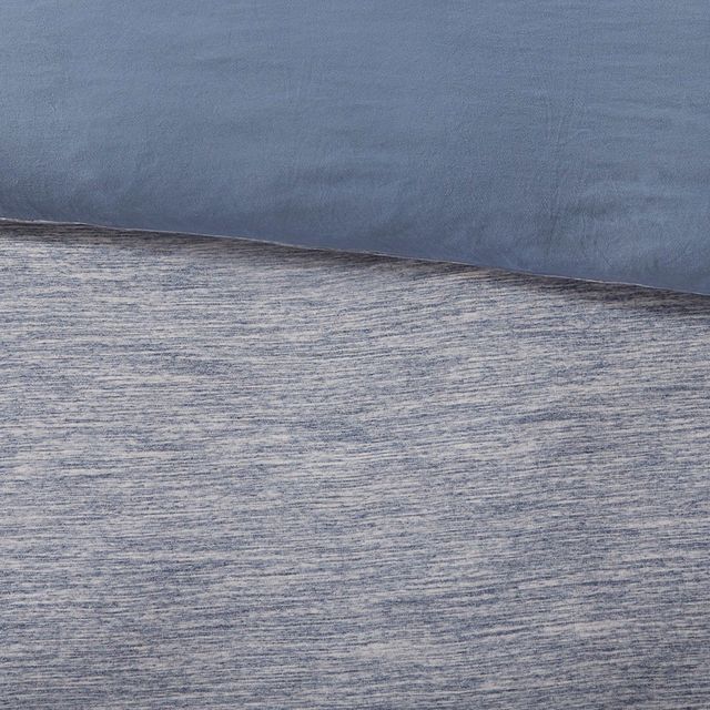 Olliix by Urban Habitat Blue King/California King Space Dyed Melange Cotton Jersey Knit Duvet Cover Set-4
