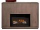 International Furniture Direct Mezquite Brown Mantel Fireplace Console-0