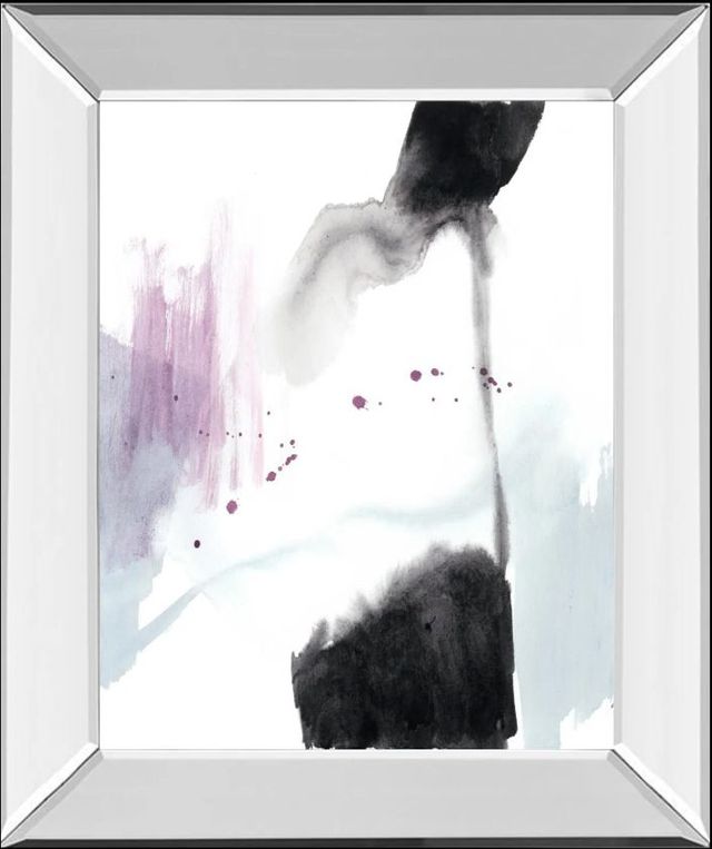 Classy Art Violet Bloom II by Jennifer Goldberger Mirror Framed Wall Art-0