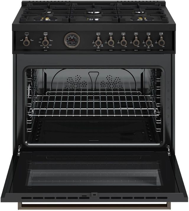 Bertazzoni Professional Series 36" Carbonio Pro Style Gas Range-1