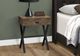 Monarch Specialties Inc. Brown 24"H Reclaimed Wood Accent Table with Black Metal Base-2
