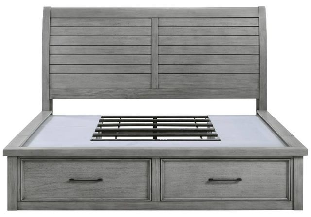 Homelegance® Logandale Antique Gray California King Sleigh Storage Bed-1