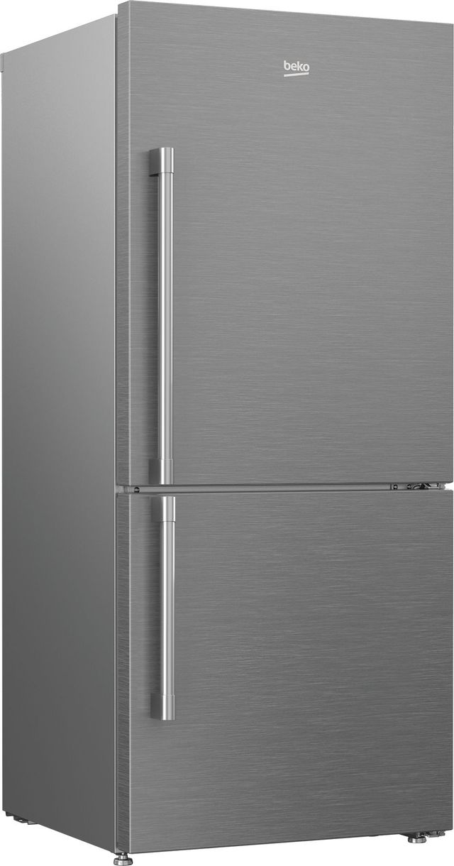 Beko 30 in. 16.2 Cu. Ft. Fingerprint Free Stainless Steel Counter Depth Bottom Freezer Refrigerator-1