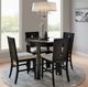Jofran Inc. Urban Icon Glass Top Round Counter Table with Black Base-1