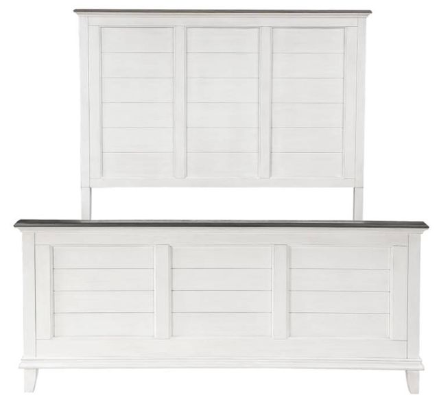 Homelegance® Chesterton Antique White/Dark Brown Queen Panel Bed-3