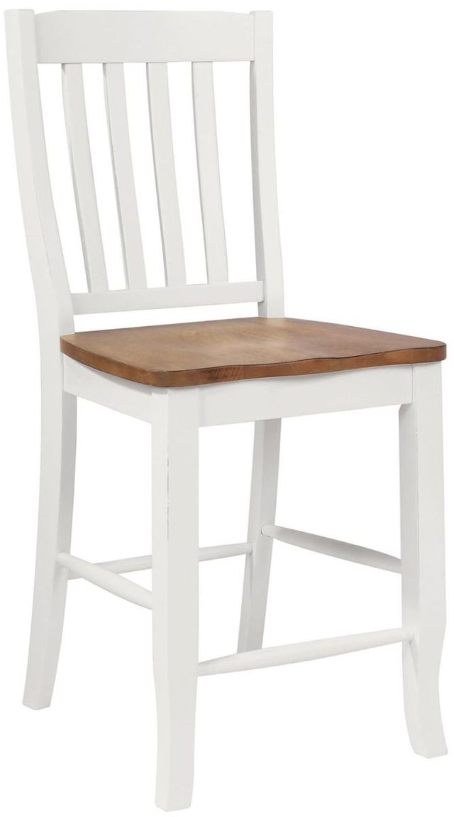 Winners Only® Pacifica Rustic Brown/White Rake Bar Stool-0