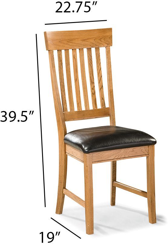 Intercon Family Dining Black/Classic Chestnut Slat Back Side Chair-3