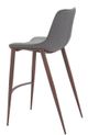 Zuo® Modern Magnus Slate Gray/Walnut Barstool-4