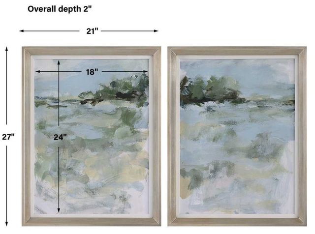 Uttermost® Christina Long 2-Piece Far Away View Framed Print Set-2
