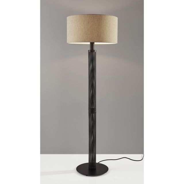 Adesso® Benjamin Matte Blac Floor Lamp-1