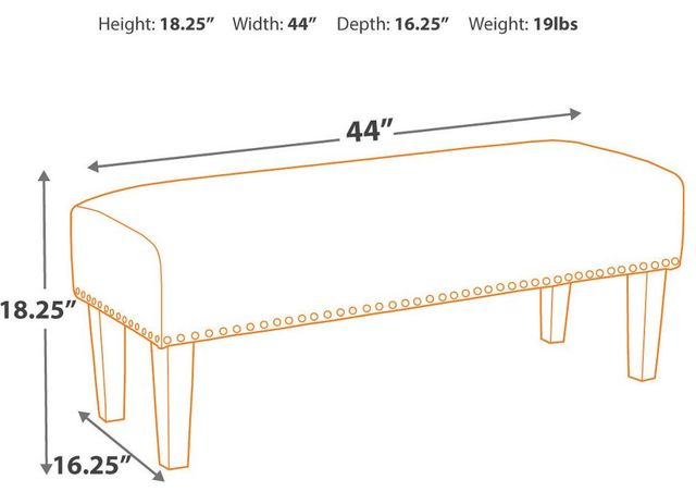 Signature Design by Ashley® Beauland Ivory Accent Bench-3