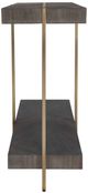 Uttermost® Taja Dark Walnut Console Table with Brushed Brass Frame-4