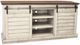 American Heartland Manufacturing Rustic Two-Tone Quaint Shutter TV Stand-0