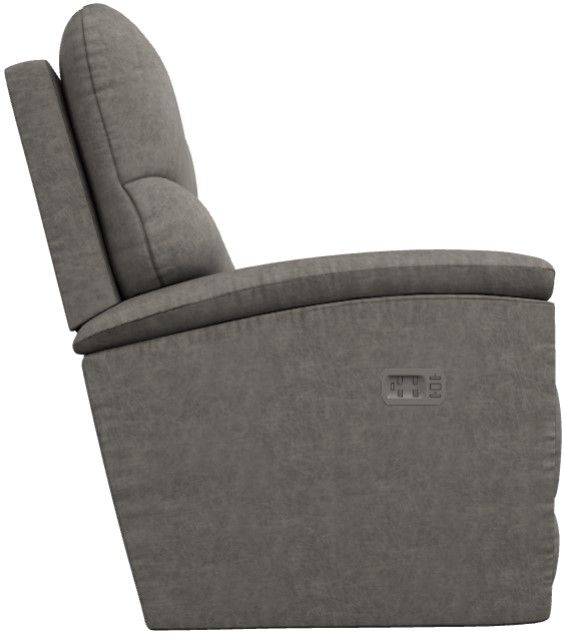 La-Z-Boy® Trouper Charcoal Power Wall Recliner with Headrest and Lumbar-2