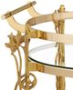 Currey & Company Fiore Clear/Polished Brass Bar Cart-1