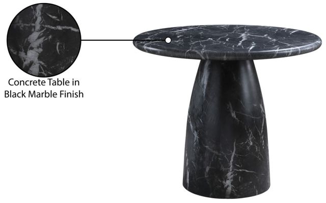 Meridian Furniture Cosenza Black Indoor/Outdoor Concrete Dining Table-4