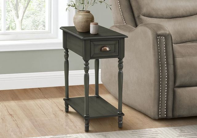Monarch Specialties Inc. Green Veneer 2-Tier Narrow End Table-2