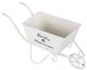 A & B Home White Decorative Wheelbarrow Planter-1