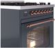 Ilve® Nostalgie II Series 30" Blue Gray Pro Style Dual Fuel Range-4