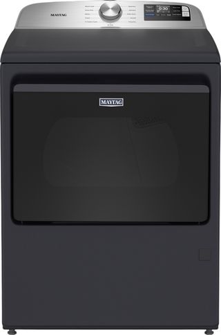Maytag® 7.4 Cu. Ft. Midnight Steel Smart Front Load Gas Dryer with Extra Power