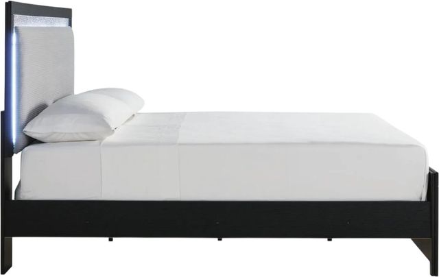 Signature Design by Ashley® Maeling Black King Upholstered Panel Bed-4
