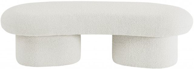 Meridian Furniture Luka Cream Bench-2