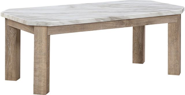 Global Furniture USA T06CT White Coffee Table with Natural Base-0