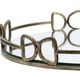 A & B Home Valentina Silver Medium Round Mirror Tray-2