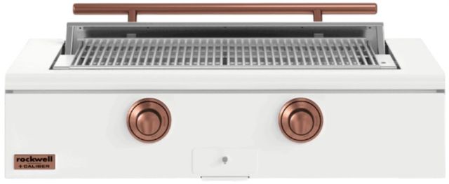 Caliber™ Rockwell Social 2-Burner Matte White Built-In Liquid Propane Grill with Copper Hardware-0