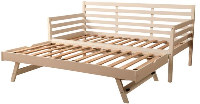 Kodiak Furniture Boho White Twin Daybed with Pop Up-1