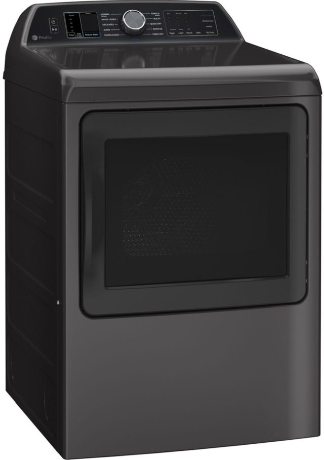 GE Profile™ Diamond Gray Top Load Washer & Electric Dryer Laundry Pair-4