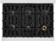ZLINE Select 36" Satin Stainless Steel Pro Style Dual Fuel Range-4