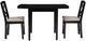 Linon Torino 3-Piece Black Drop Leaf Dining Table Set-3