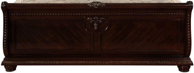 Crown Mark Stanley Brown King Upholstered Sleigh Bed-3