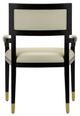 Currey & Company Artemis Caviar Black/Brushed Brass/Milk Leather Chair-3