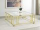Coaster® Adri Glass Top Coffee Table with Matte Brass Base-4