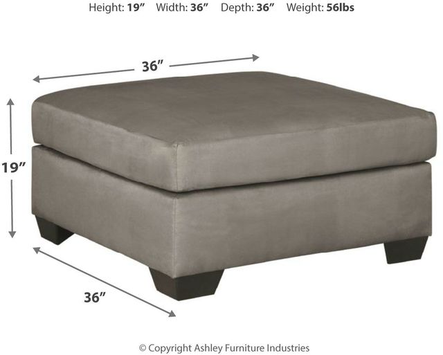 Signature Design by Ashley® Darcy Cobblestone Oversized Accent Ottoman-1