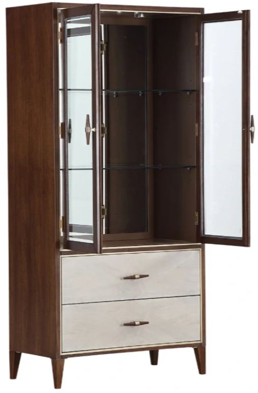 Michael Amini® Houston Walnut Display Cabinet-2